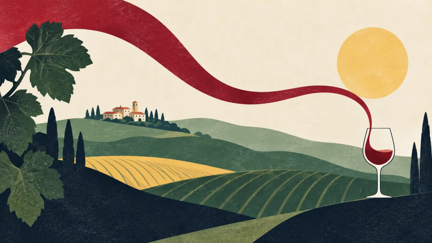 Illustrazione Foodlearn per corso di degustazione e vino